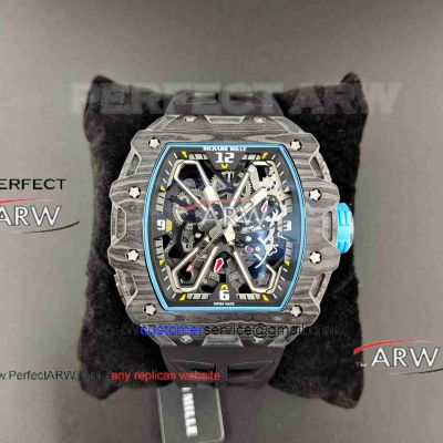 Swiss Clone Richard Mille Rafael Nadal RM35-03 Carbon Fiber Black Rubber Strap Watch 